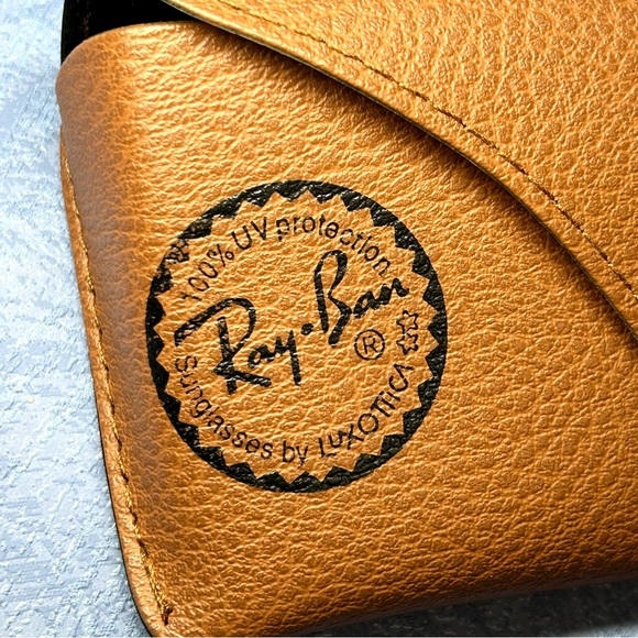 Ray Ban Unisex Sunglasses Eyewear UV Protective Case Only Light Brown - Picture 3 of 13